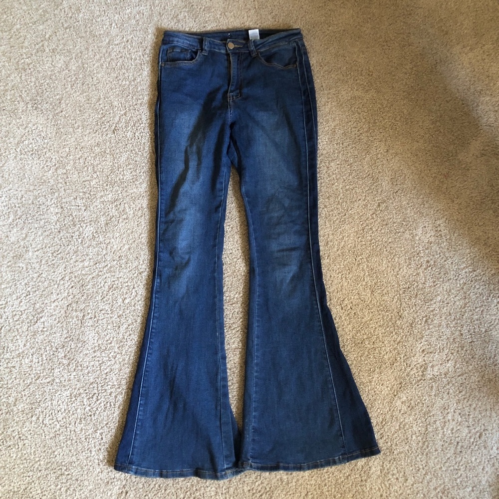 Fashion Nova Blue Flare Jeans